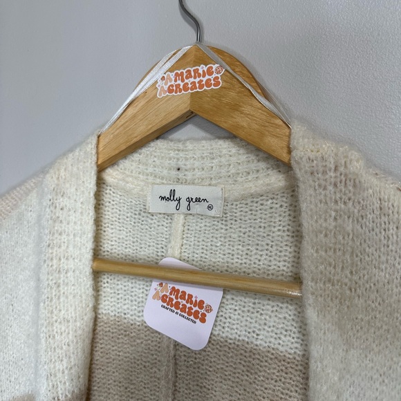 Chunky Striped Cardigan Sweater - Picture 3 of 3